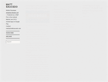 Tablet Screenshot of mattsaucedo.com